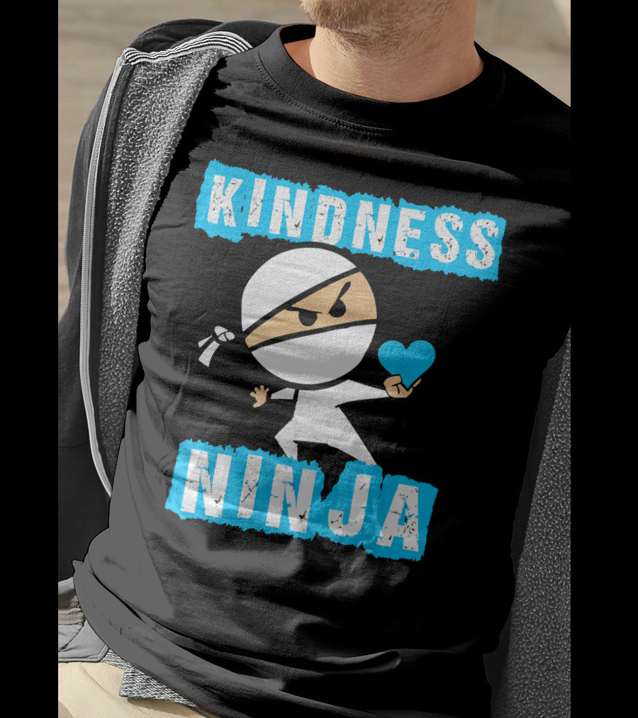 Kindness Ninja Heart-Driven Warrior T-Shirt