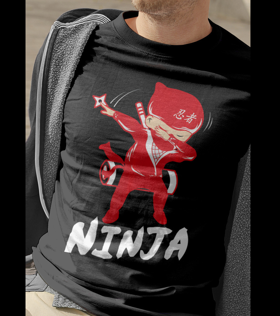 Ninja Dabbing Funny Martial Arts Star T-Shirt