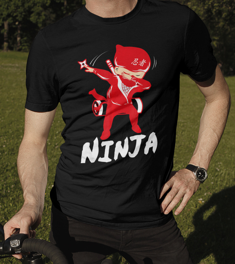 Ninja Dabbing Funny Martial Arts Star T-Shirt