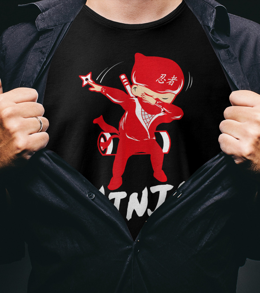Ninja Dabbing Funny Martial Arts Star T-Shirt