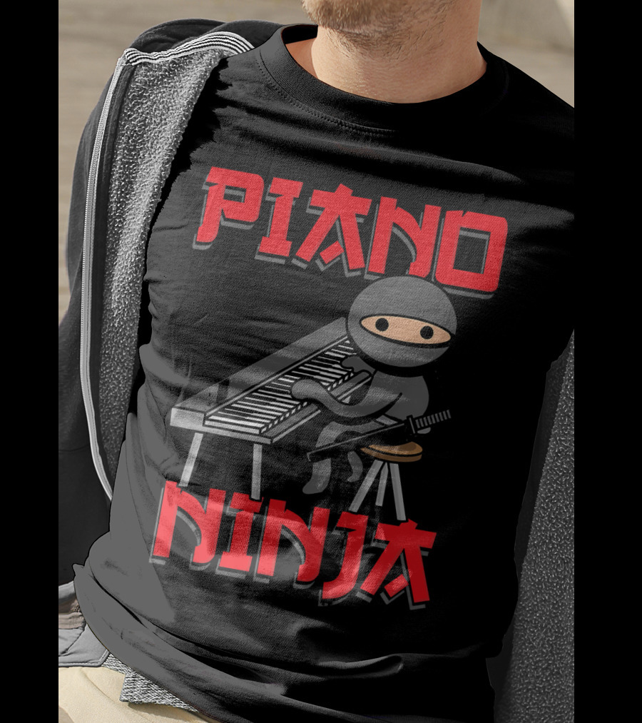 Piano Ninja Funny Keyboard Player T-Shirt