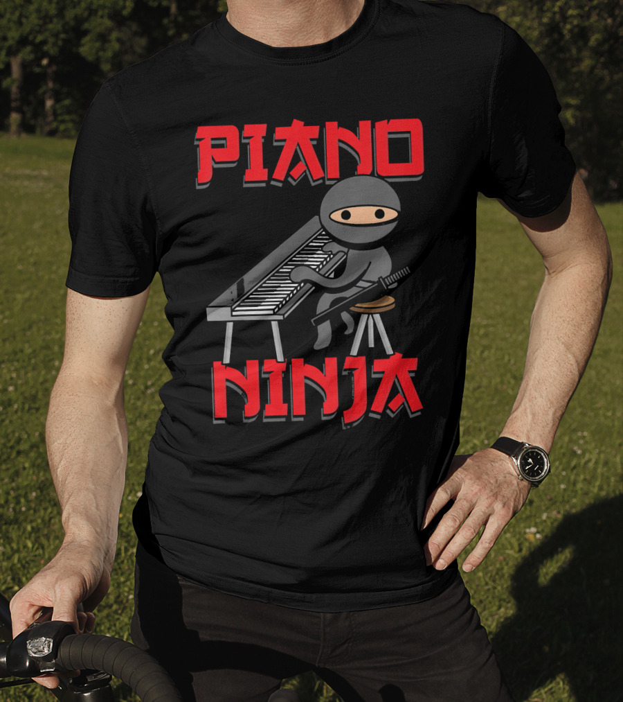 Piano Ninja Funny Keyboard Player T-Shirt