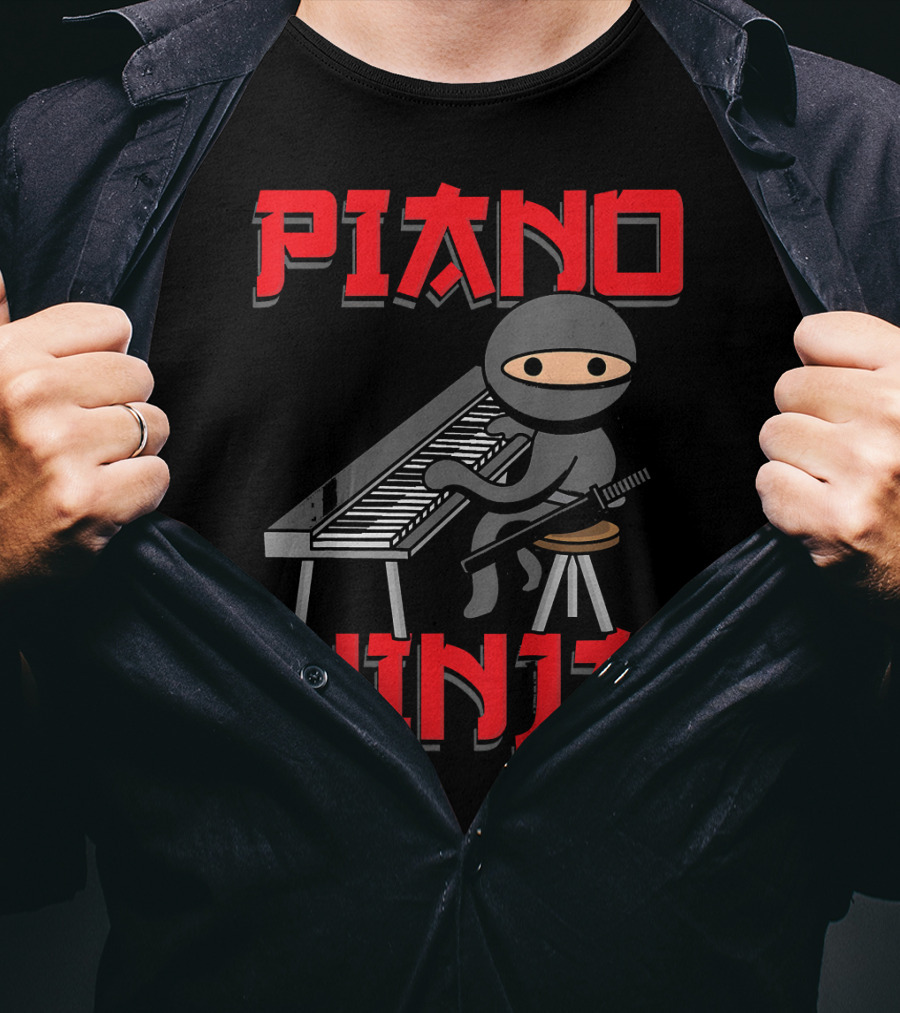 Piano Ninja Funny Keyboard Player T-Shirt