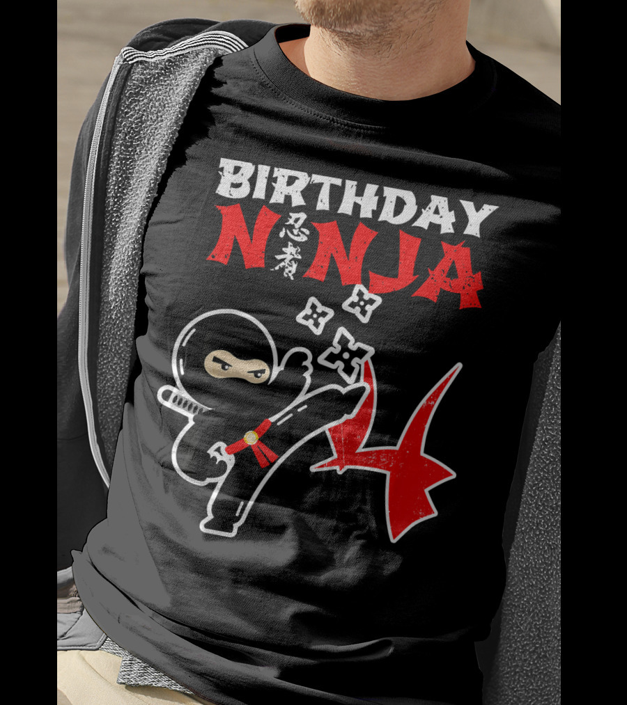 BIRTHDAY NINJA Party Supplies Kick Action T-Shirt