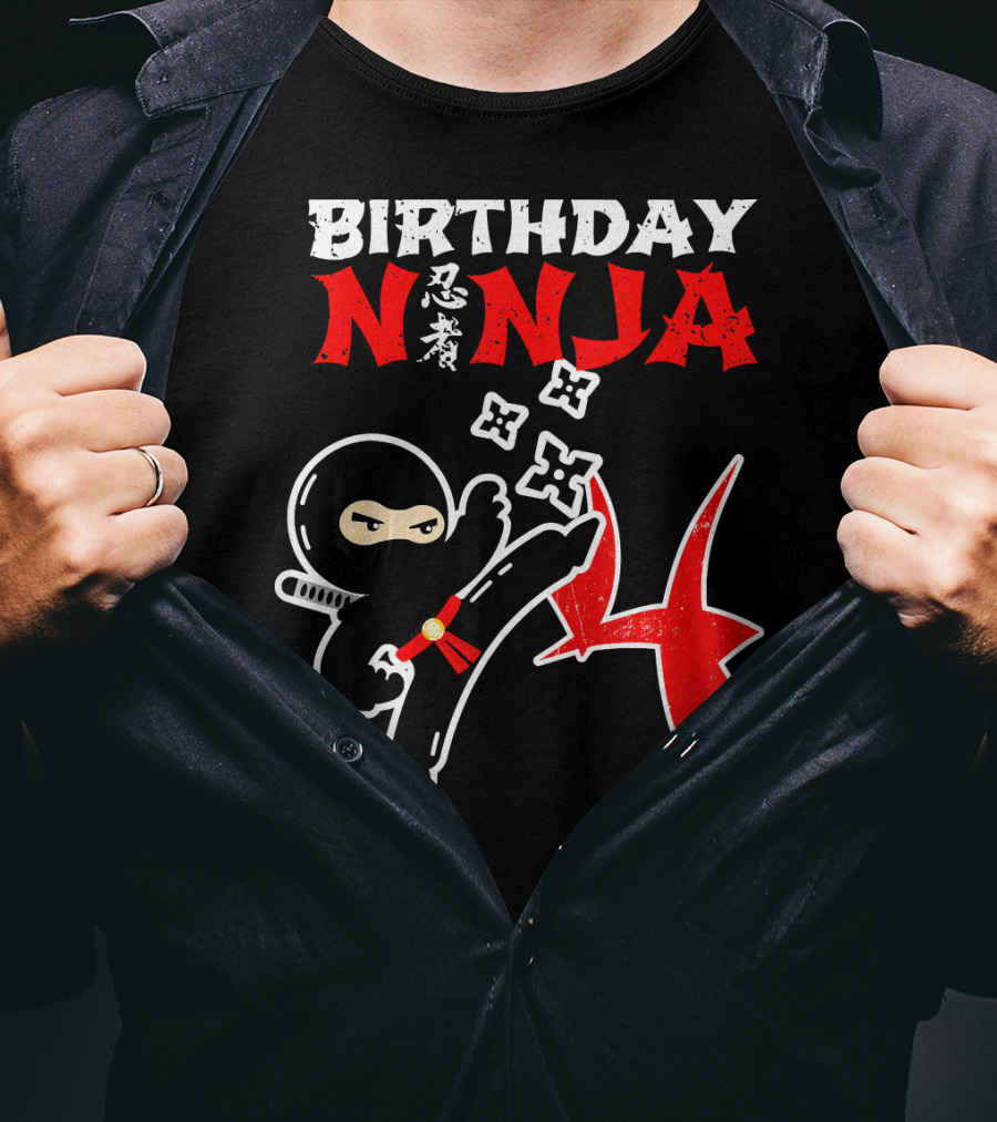 BIRTHDAY NINJA Party Supplies Kick Action T-Shirt