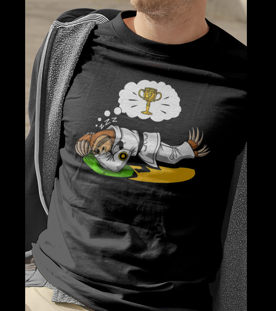 Sloth Nap Karate Funny Martial Arts Ninja Champion Dreaming T-Shirt