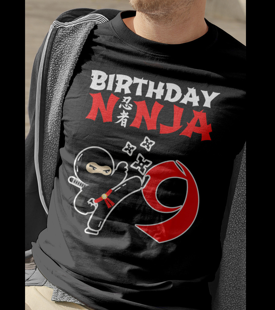Birthday Ninja 9 Party Favor T-Shirt