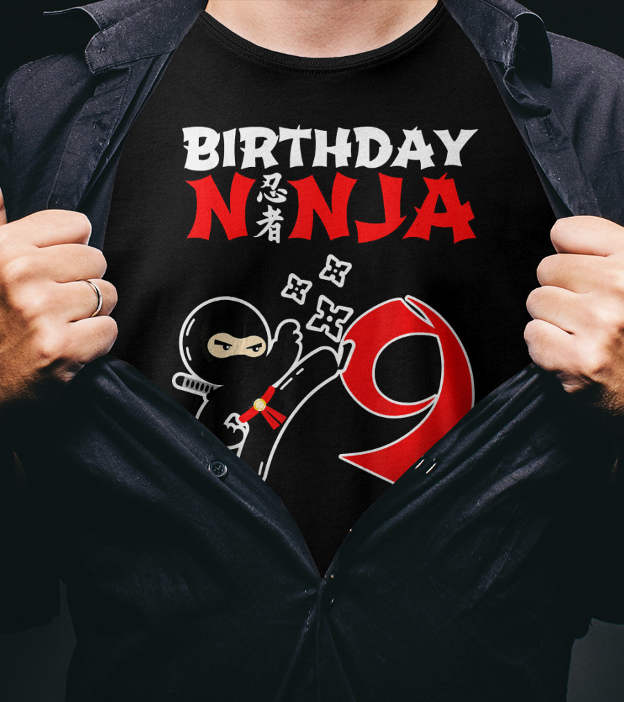 Birthday Ninja 9 Party Favor T-Shirt