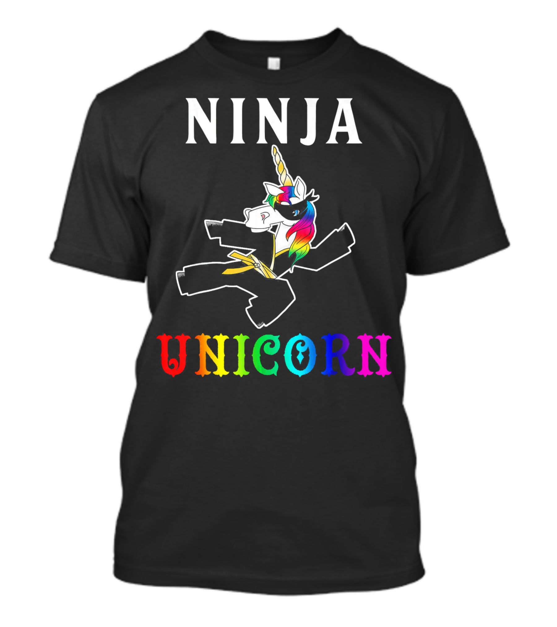 Ninja Unicorn Rainbow Anim T-Shirt