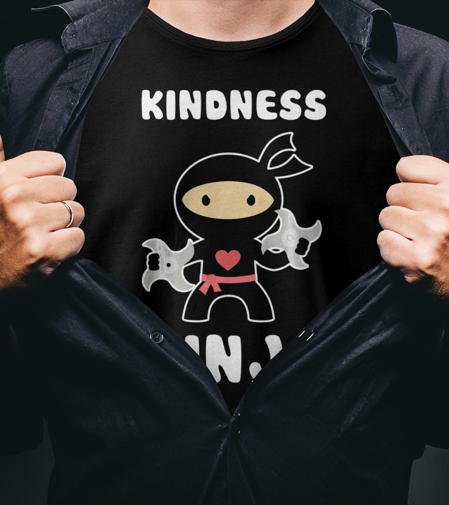 Kindness Ninja Anti Bullying Choose Kind Heart T-Shirt