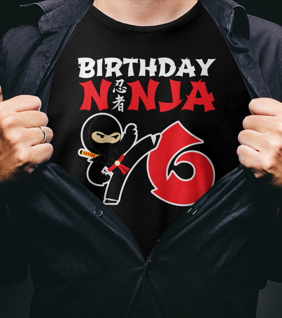 Birthday Ninja 6 Year Old T-Shirt