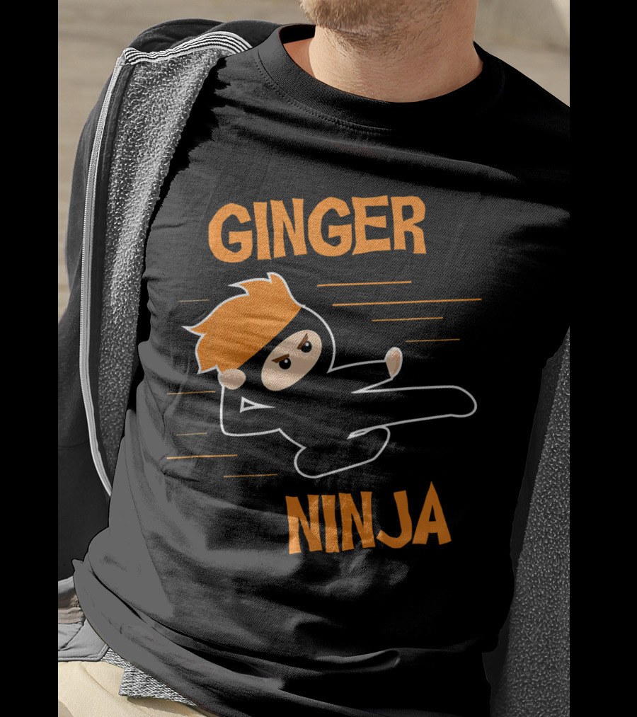 Ginger Ninja Red Hair Funny Kick T-Shirt