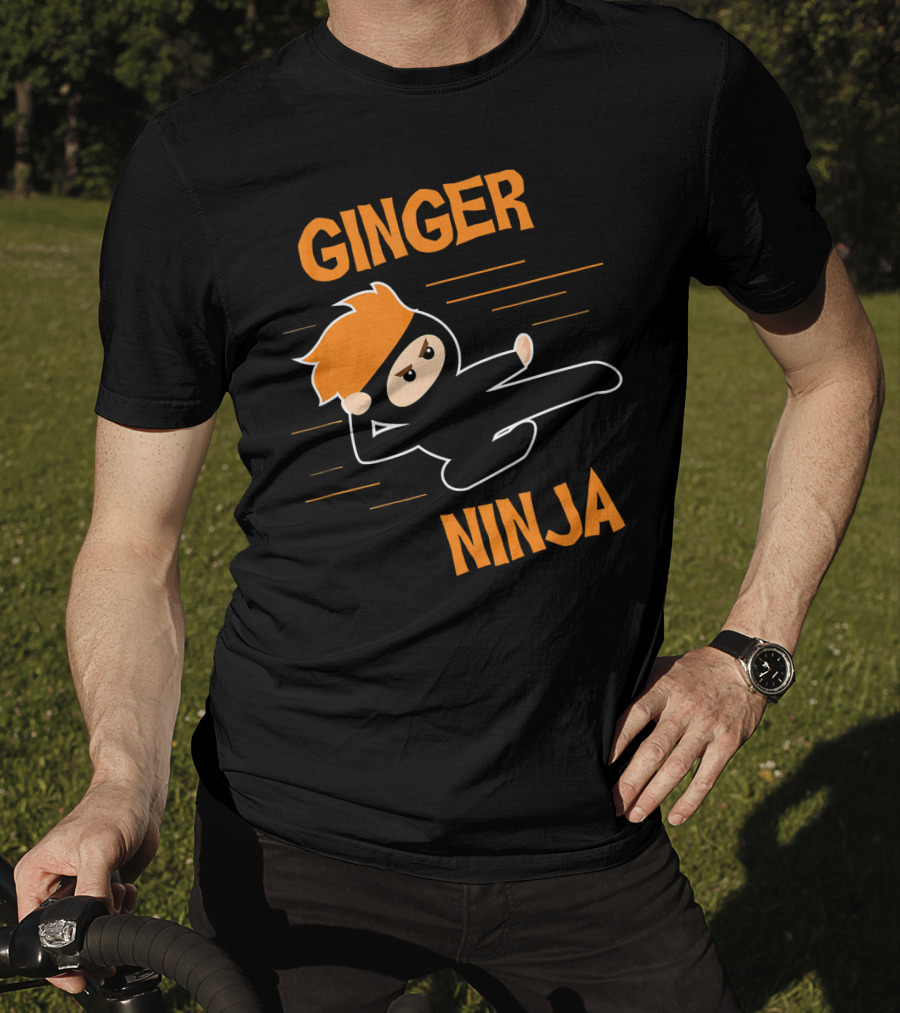 Ginger Ninja Red Hair Funny Kick T-Shirt