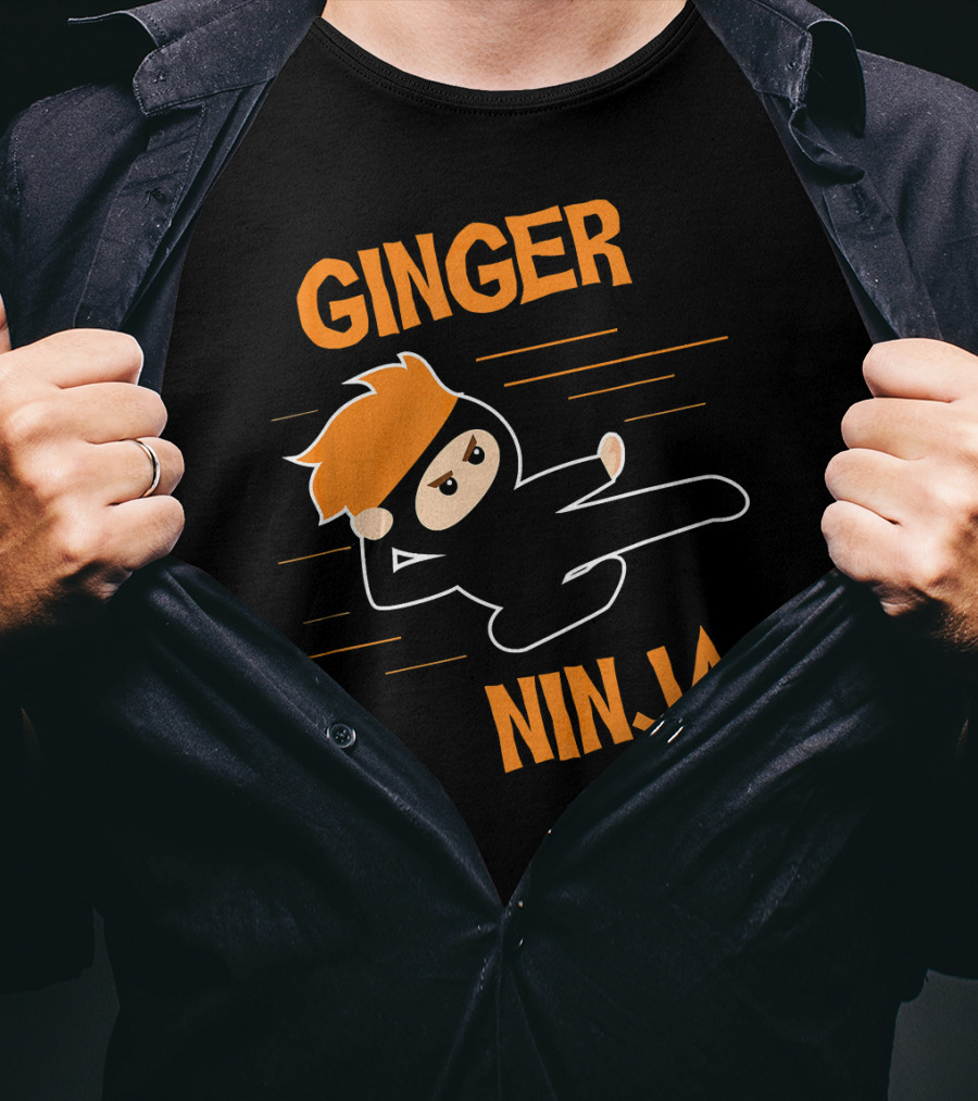 Ginger Ninja Red Hair Funny Kick T-Shirt
