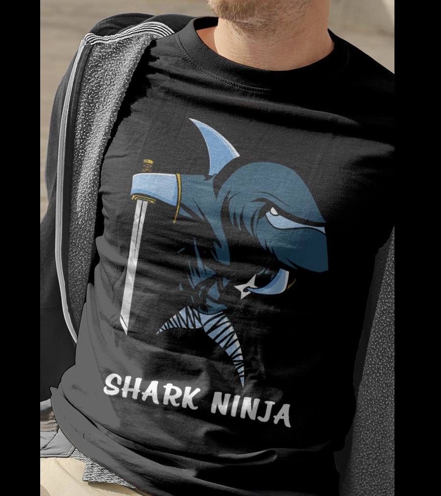 Shark Ninja Karate Samurai Martial Ocean Warrior T-Shirt