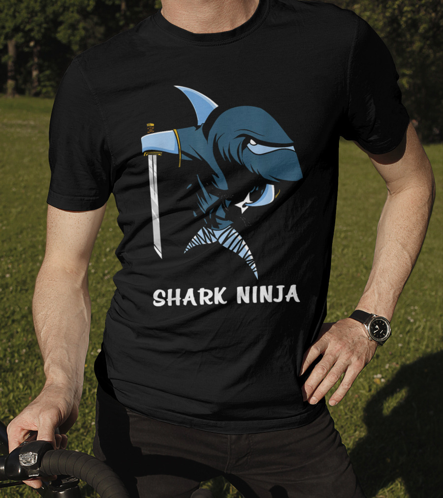 Shark Ninja Karate Samurai Martial Ocean Warrior T-Shirt