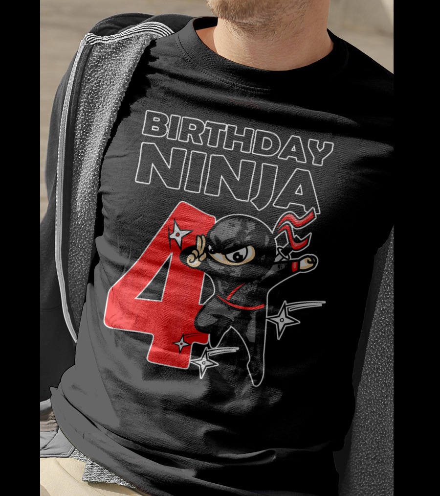 Birthday Ninja 4 Year Old T-Shirt