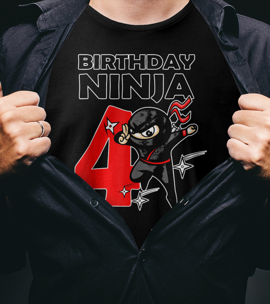 Birthday Ninja 4 Year Old T-Shirt