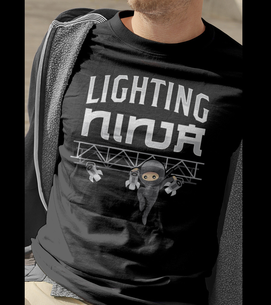 Lighting Ninja Electric Lights Technician T-Shirt