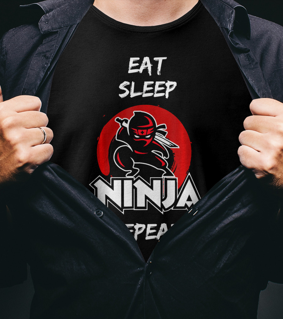 Eat Sleep Ninja Repeat Birthday Boys T-Shirt