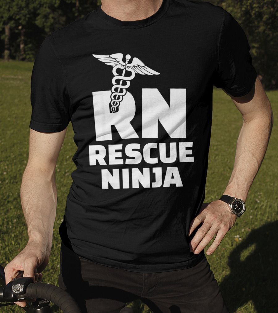 RN Rescue Ninja Nurses Caduceus T-Shirt