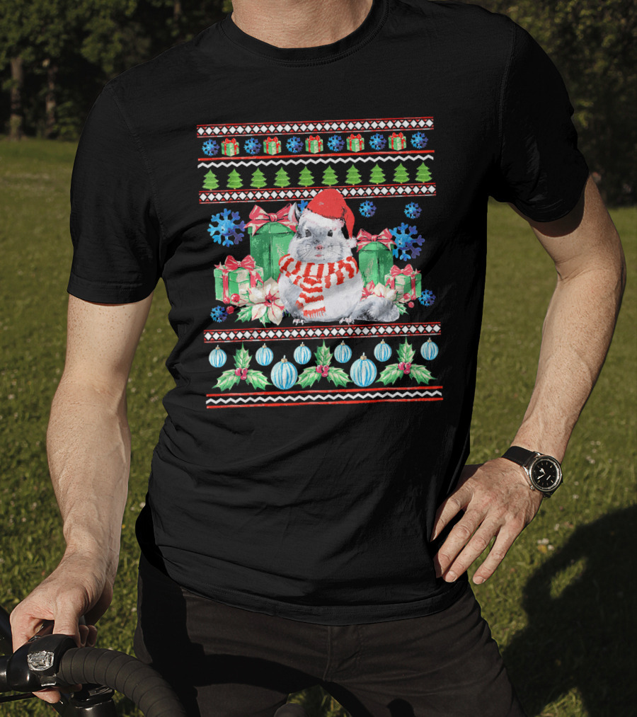 Chinchilla Christmas Holiday Gift T-Shirt