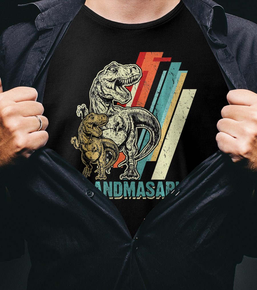 Grandmasaurus Retro Vintage Dinosaur Mother's Day T-Shirt