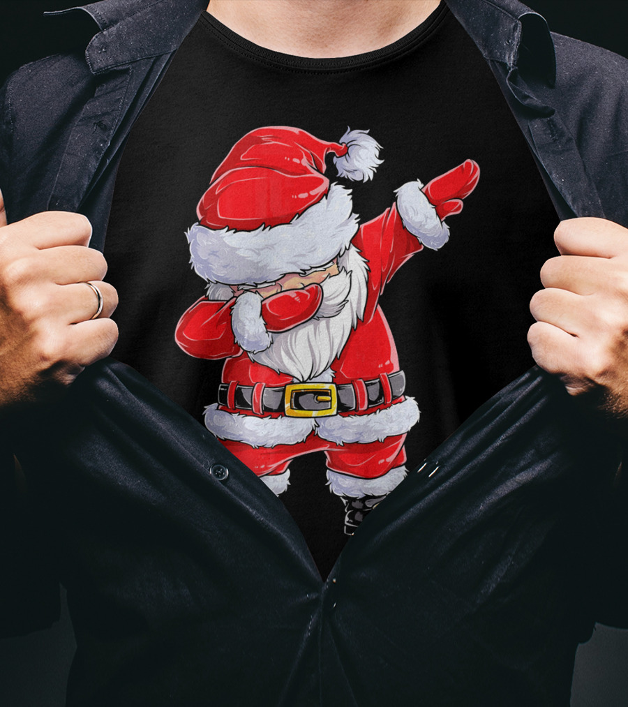 Dabbing Santa Claus Christmas Holiday Fun T-Shirt
