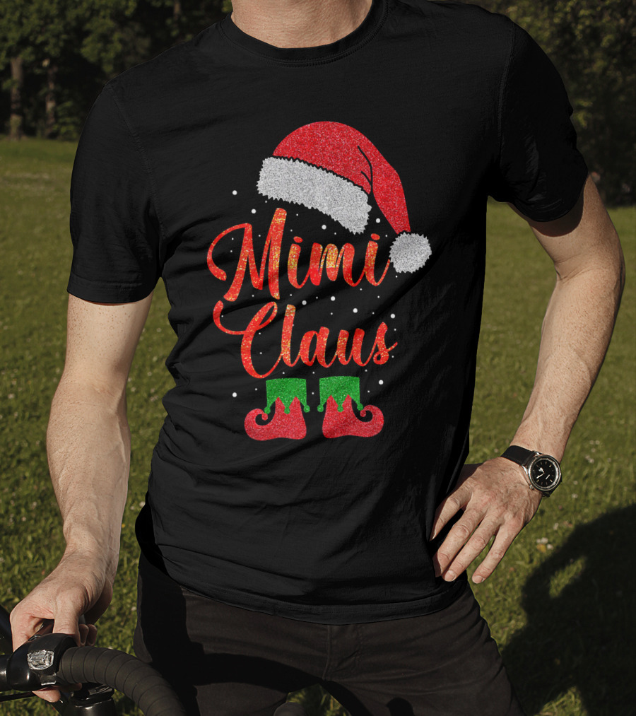 Mimi Claus Santa Hat Festive Christmas Humor T-Shirt