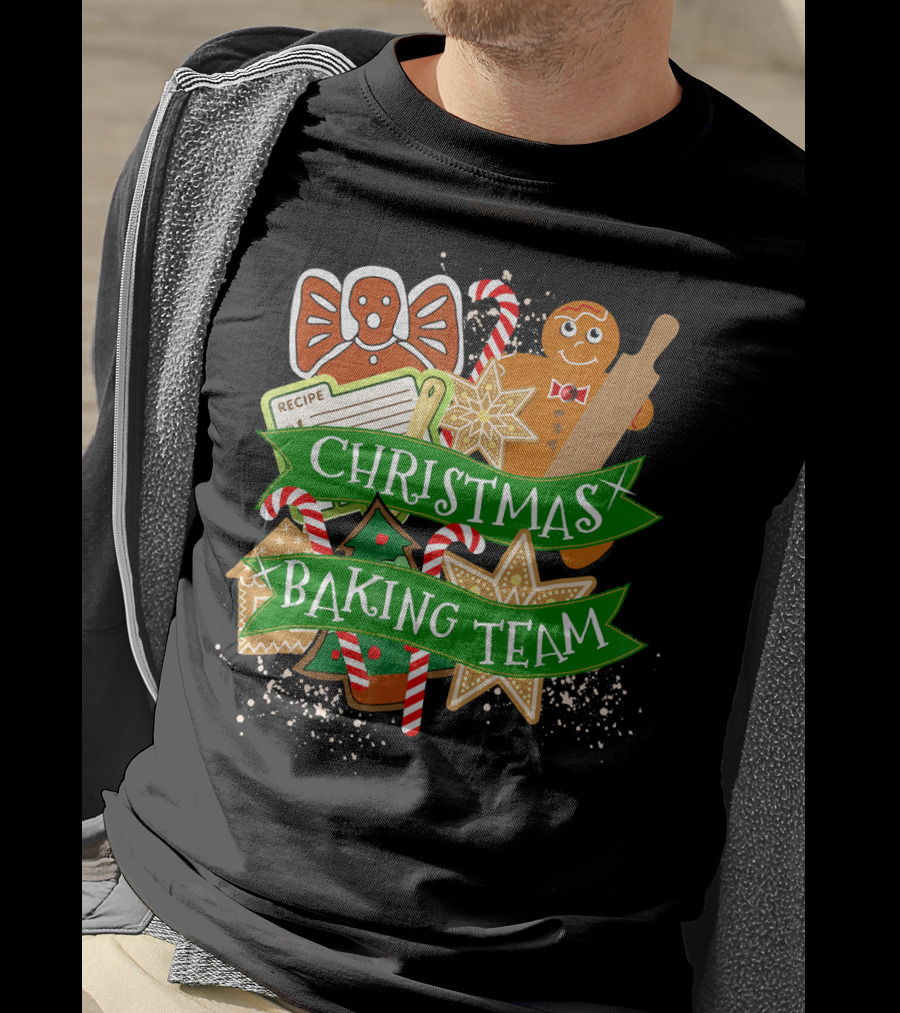 Christmas Baking Team Gingerbread Recipe Holiday Cook Gingerbread House Candy Canes T-Shirt