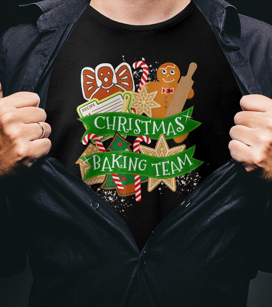 Christmas Baking Team Gingerbread Recipe Holiday Cook Gingerbread House Candy Canes T-Shirt