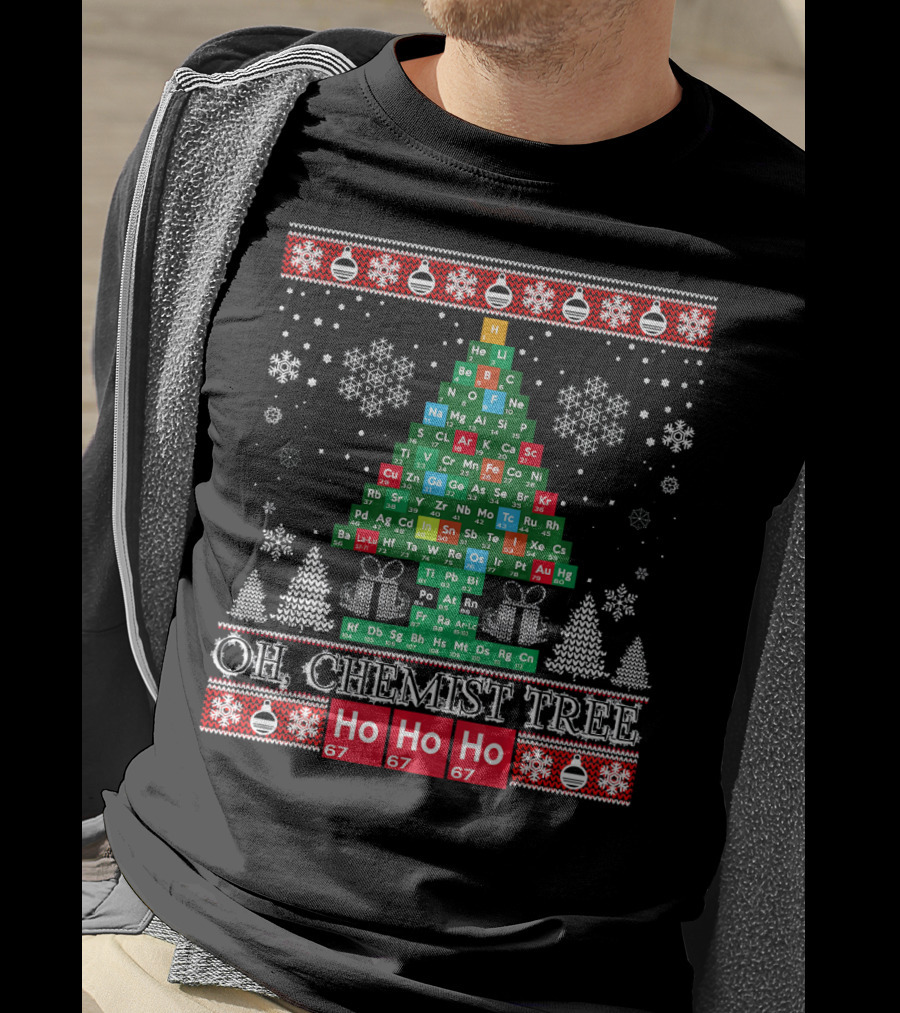 Oh Chemist Tree Periodic Table Christmas Ho Ho Ho G7 T-Shirt