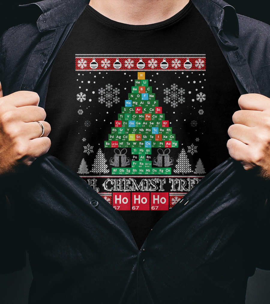 Oh Chemist Tree Periodic Table Christmas Ho Ho Ho G7 T-Shirt