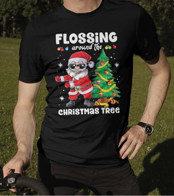 FLOSSING AROUND THE CHRISTMAS TREE T-Shirt