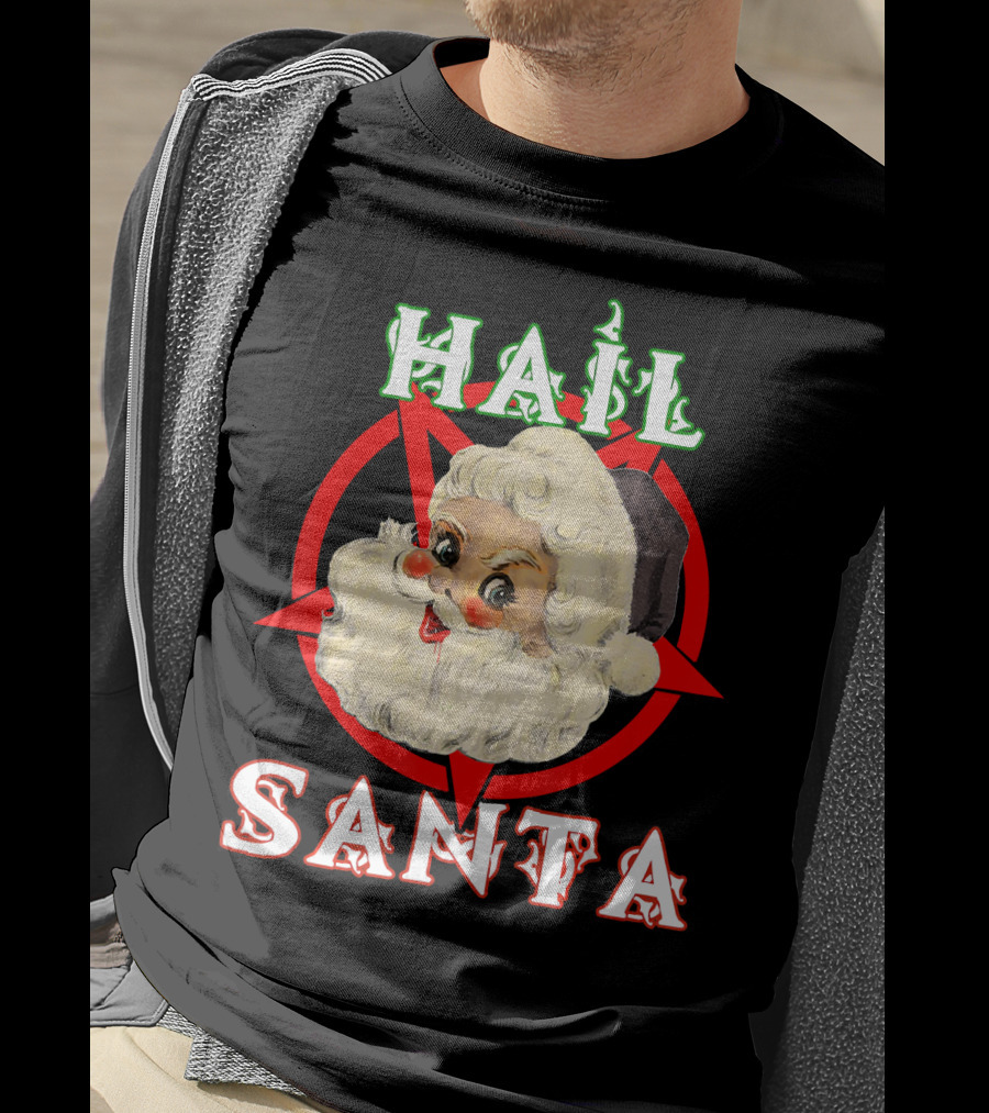 Hail Santa Santa Claus Demonic Satanic Pentagram T-Shirt