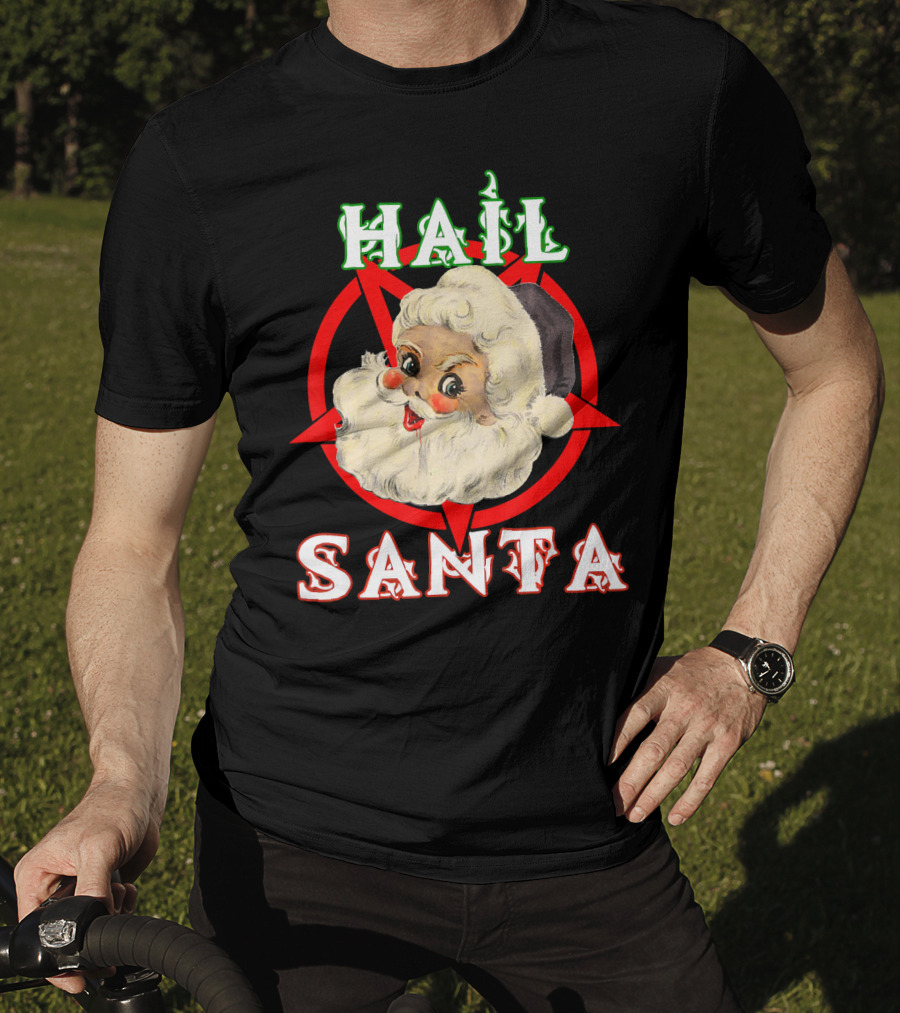 Hail Santa Santa Claus Demonic Satanic Pentagram T-Shirt