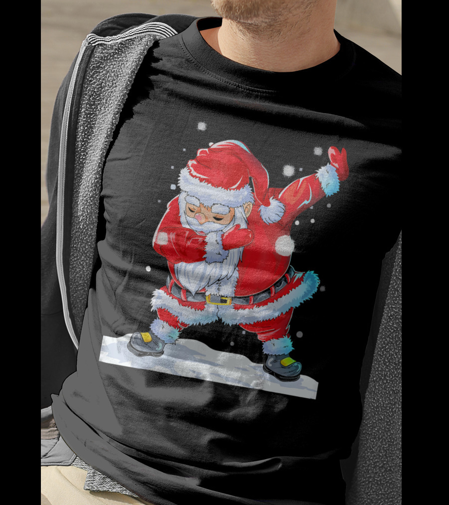 Dabbing Santa Claus Christmas Funny Festive Pose T-Shirt