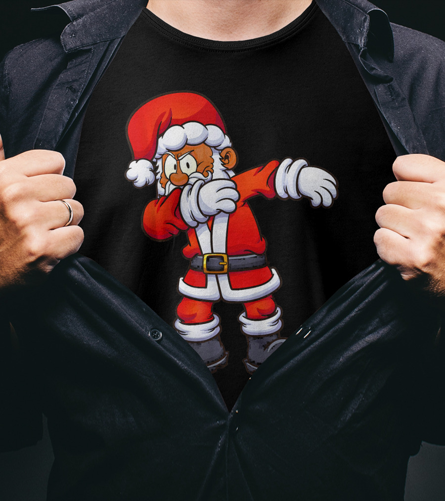 Dabbing Santa Claus In Traditional Red Suit T-Shirt