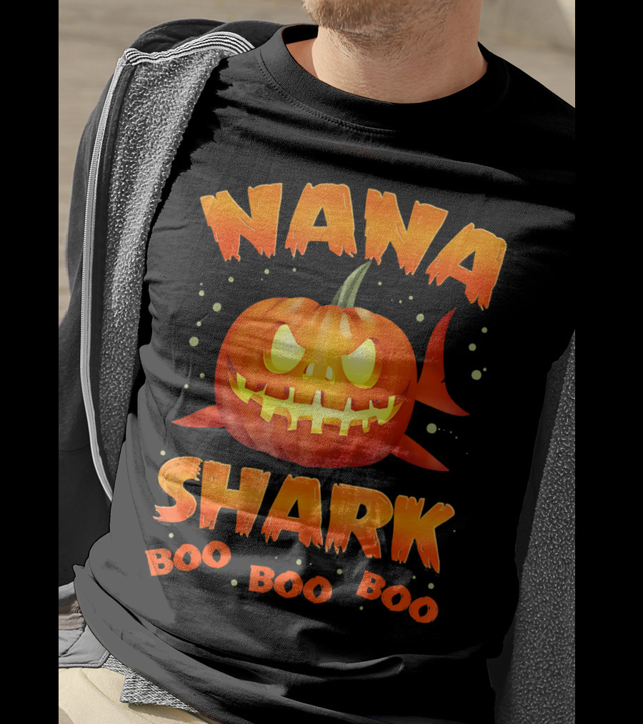 Nana Shark Pumpkin Boo Boo Boo T-Shirt