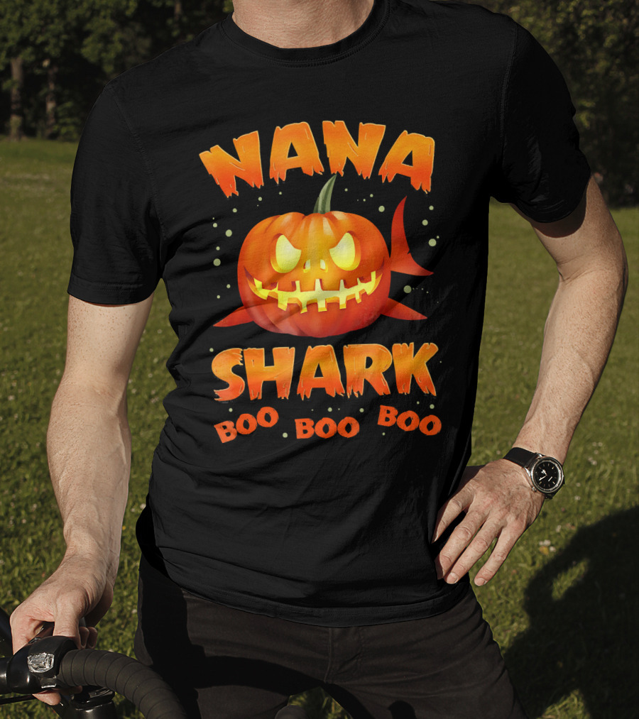 Nana Shark Pumpkin Boo Boo Boo T-Shirt
