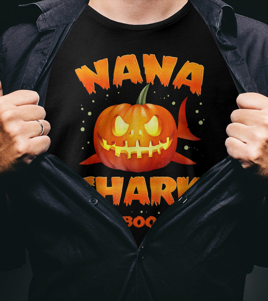 Nana Shark Pumpkin Boo Boo Boo T-Shirt