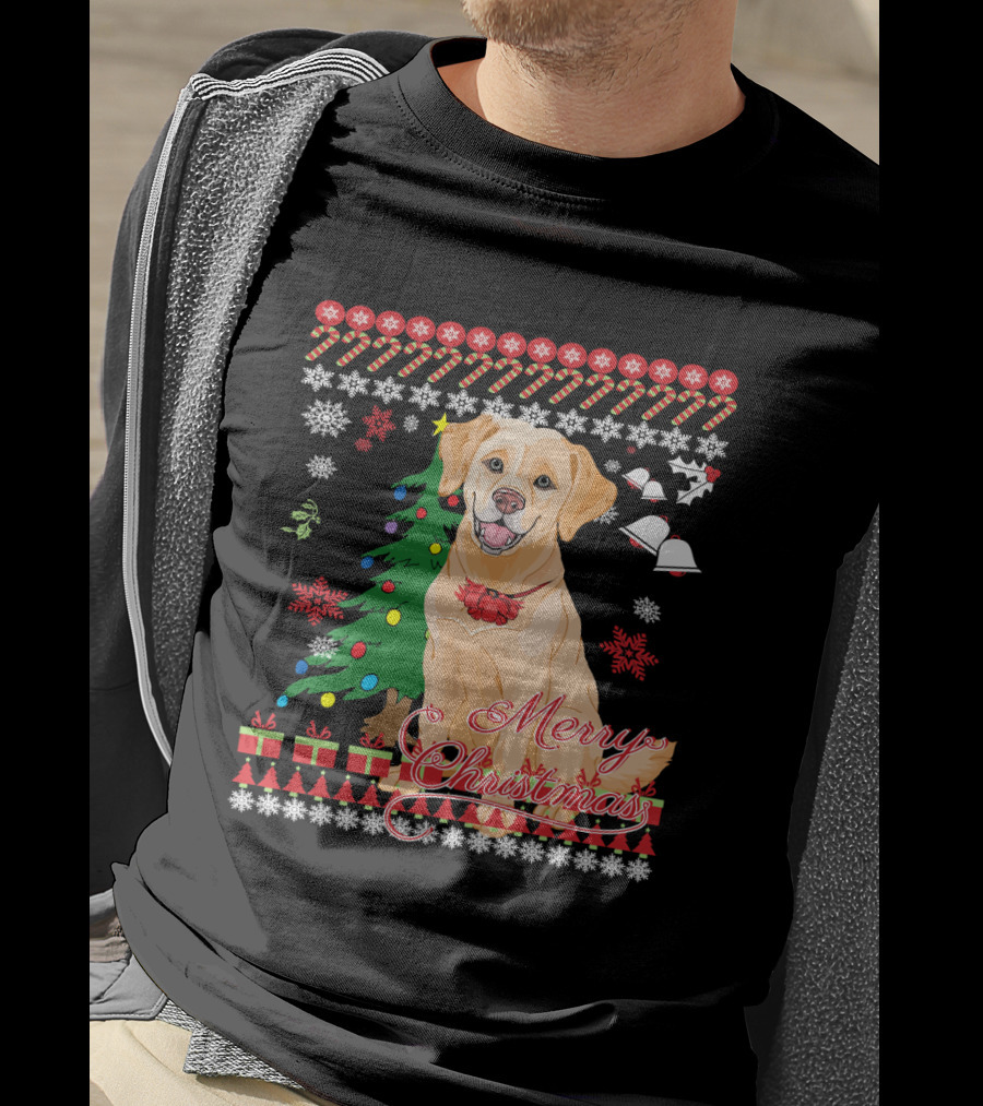 Merry Christmas Labrador Ugly T-Shirt
