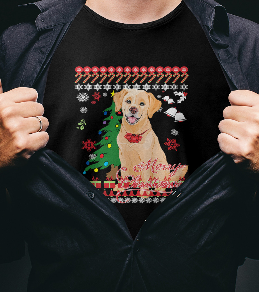 Merry Christmas Labrador Ugly T-Shirt