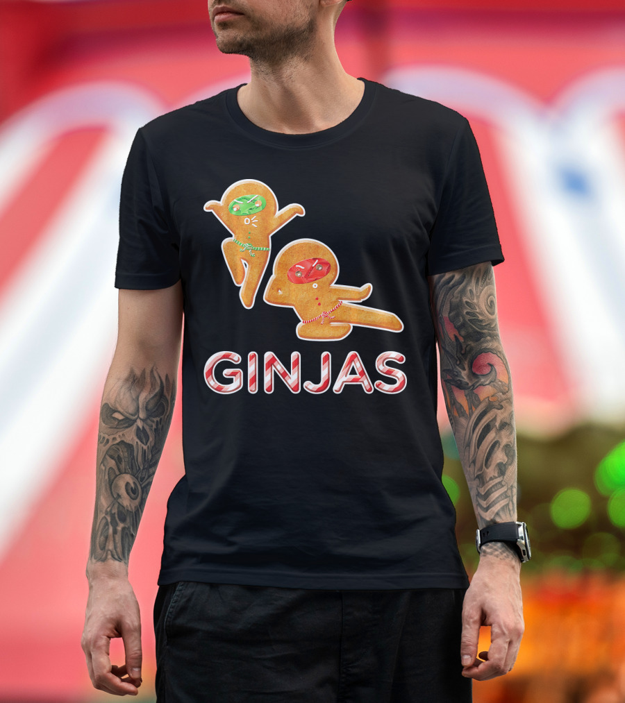 Ginjas Gingerbread Ninja Christmas T-Shirt