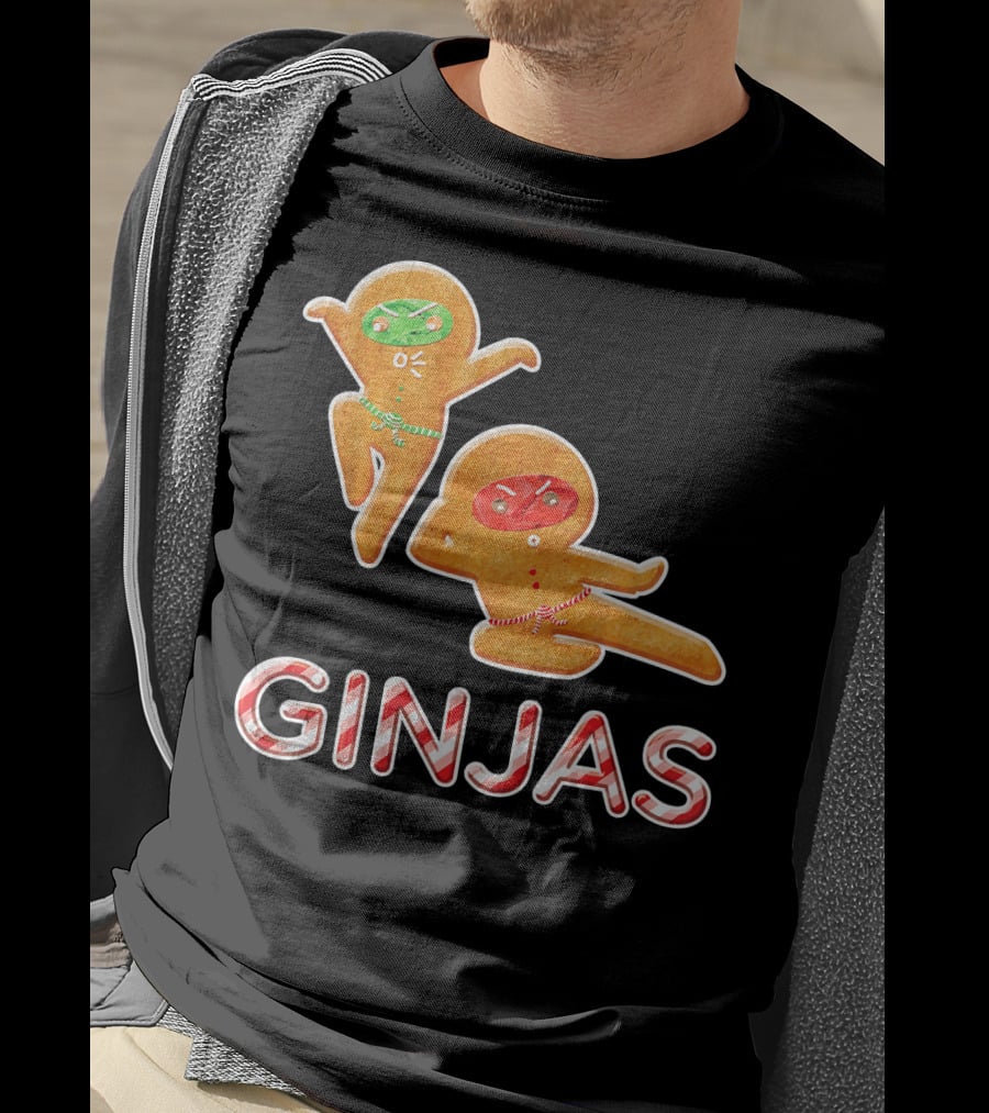 Ginjas Gingerbread Ninja Christmas T-Shirt