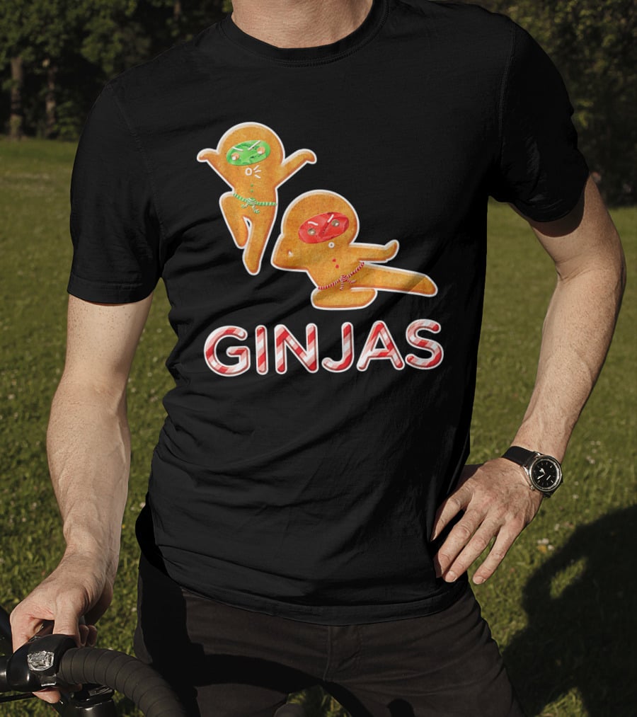 Ginjas Gingerbread Ninja Christmas T-Shirt