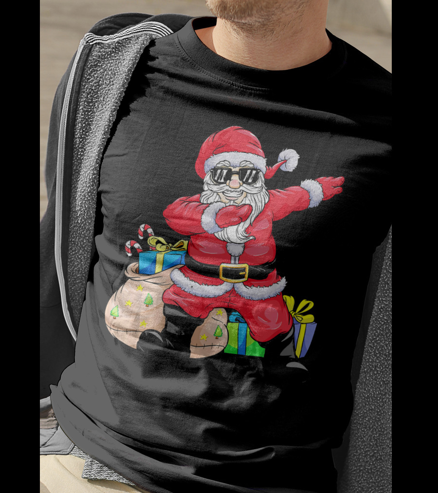 Funny Dabbing Santa Claus Xmas Merr Christmas Gifts T-Shirt