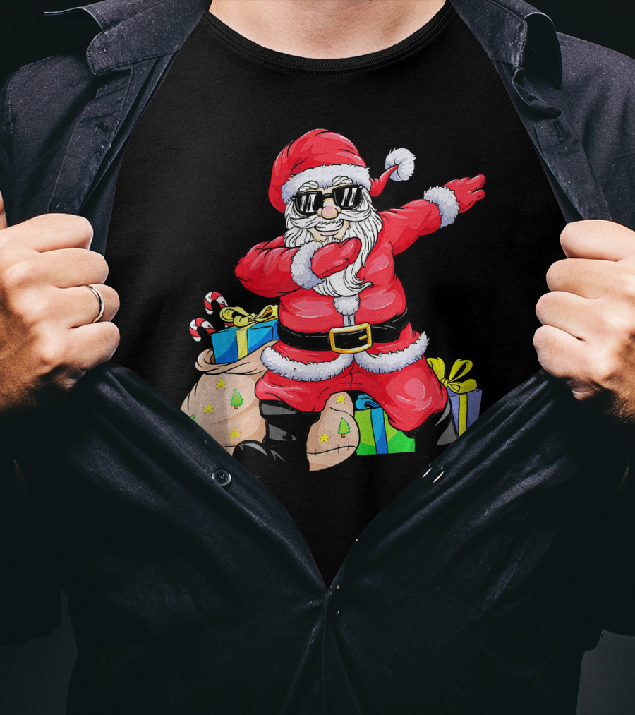 Funny Dabbing Santa Claus Xmas Merr Christmas Gifts T-Shirt