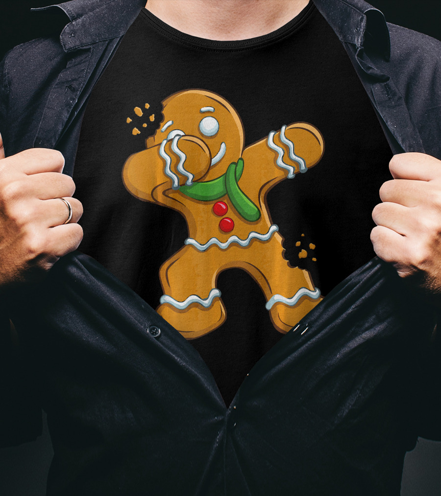 Dabbing Gingerbread Man Christmas Cookies Dance T-Shirt