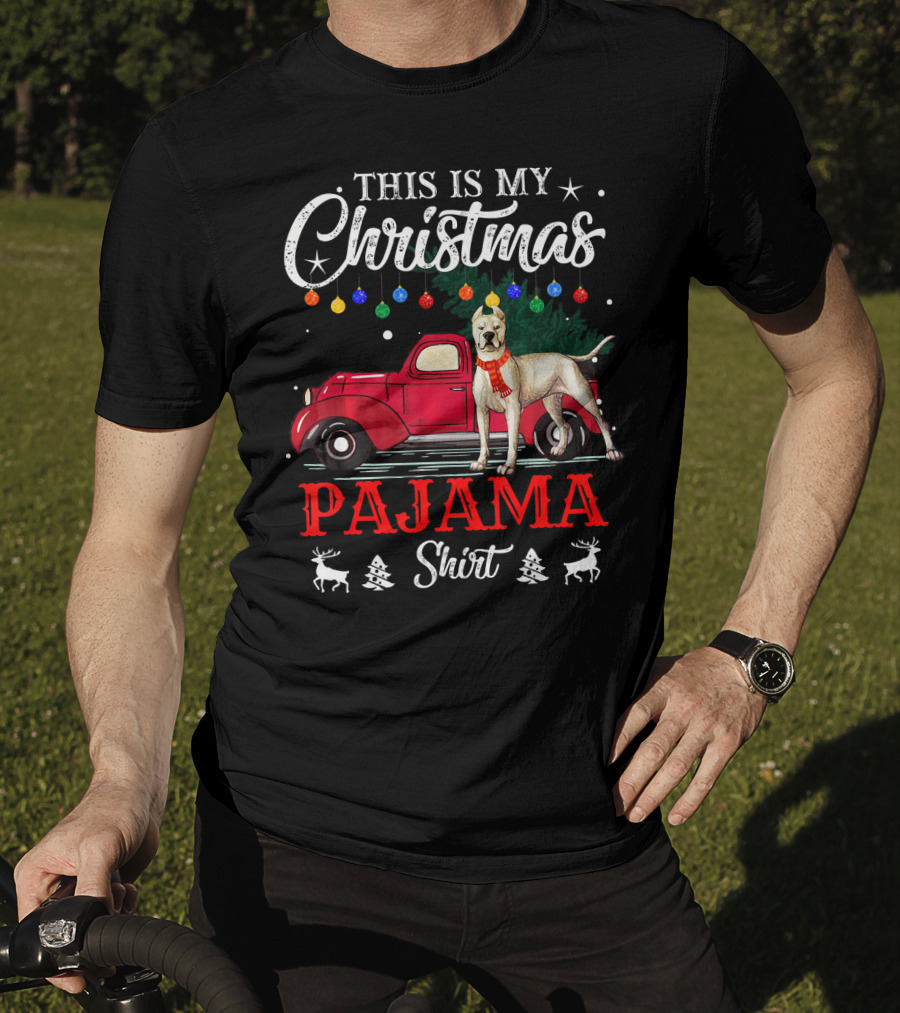 This Is My Christmas Pajama Shirt Dogo Car Holiday Lights T-Shirt